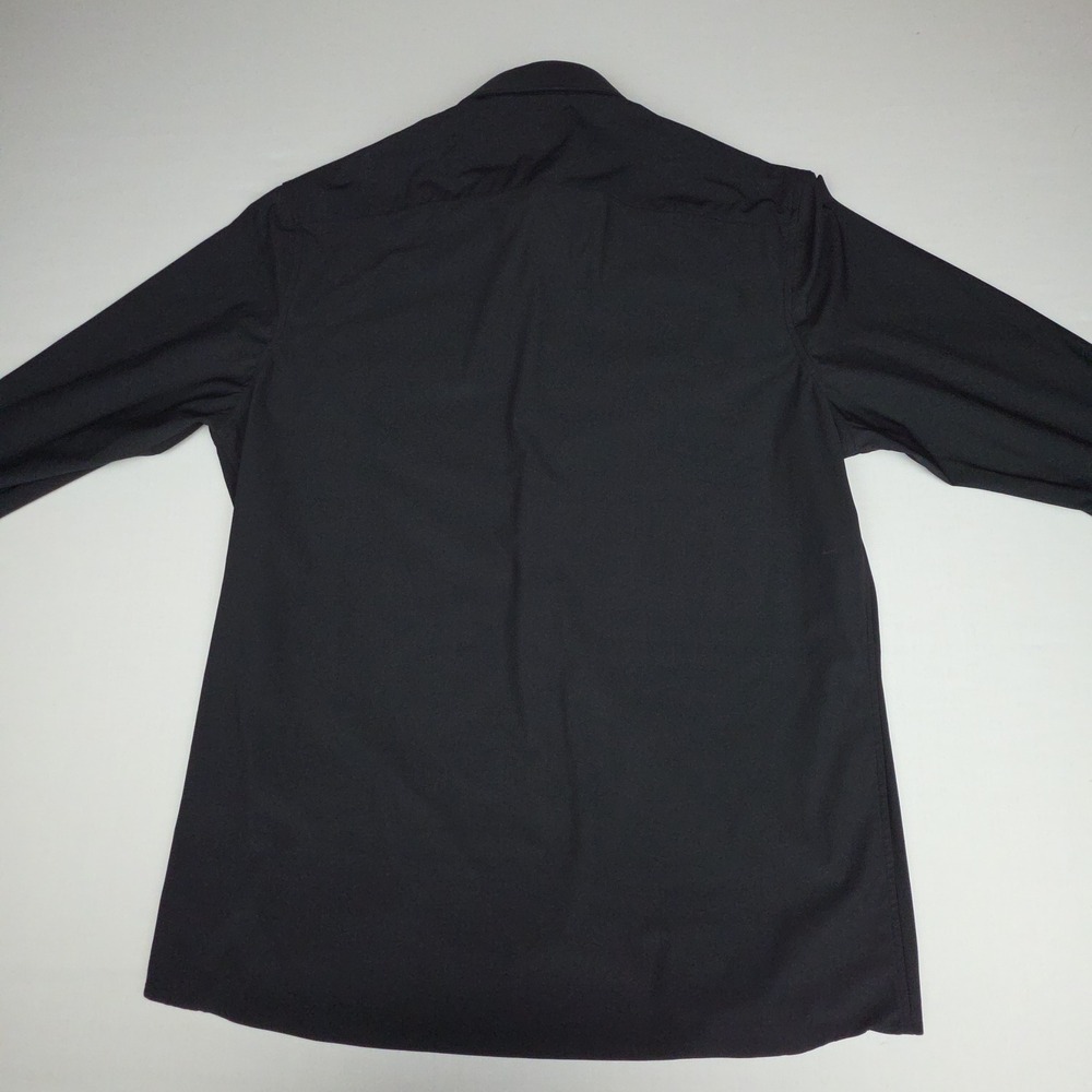 Collars & Co. Mens Large Long Sleeve Dress Shirt Black Stretch Nylon Spandex - Picture 5 of 9